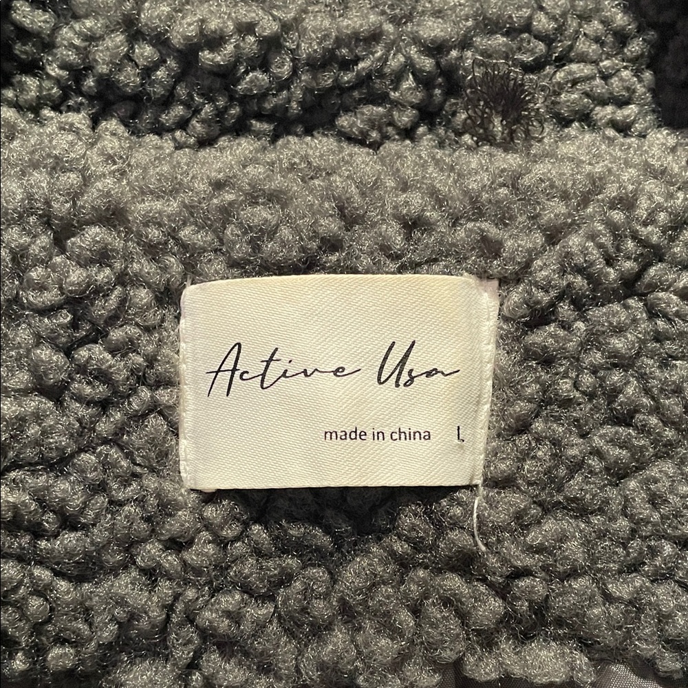 Active USA Charcoal Fleece Jacket